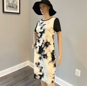 Tahari short sleeve midi dress